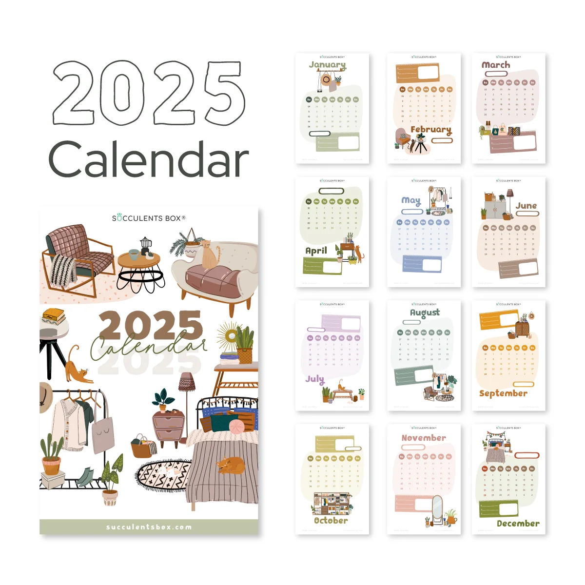 December Nature Calendar 2025 Printable Free