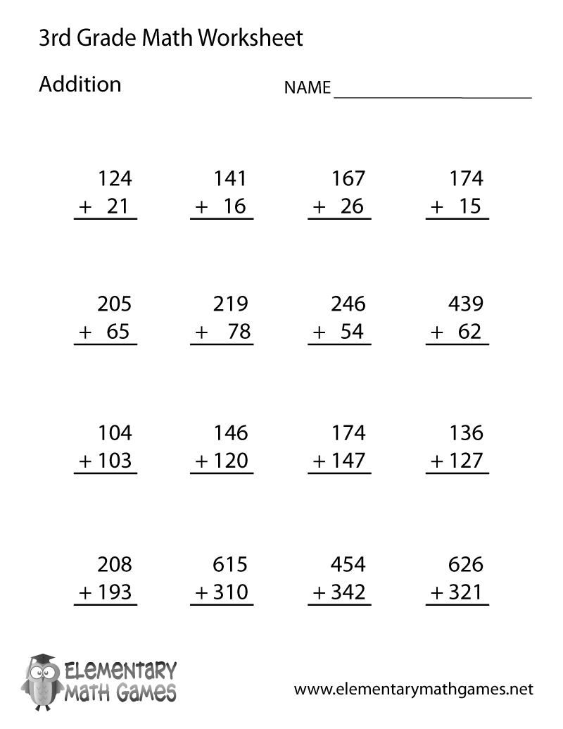 Free Printable Worksheets For Third Graders