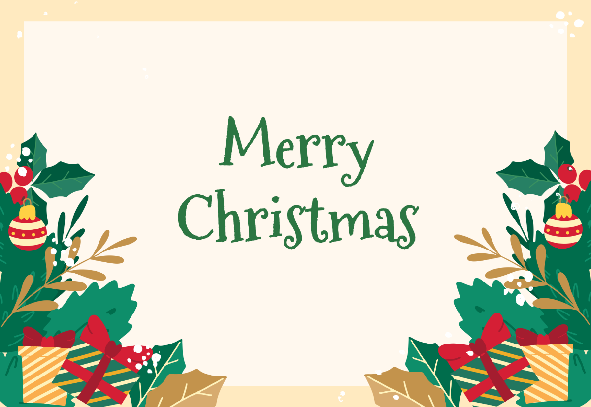 Christmas Card Template Printable