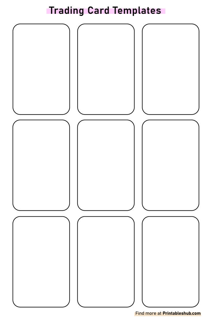 Printable Deck Of Cards Template