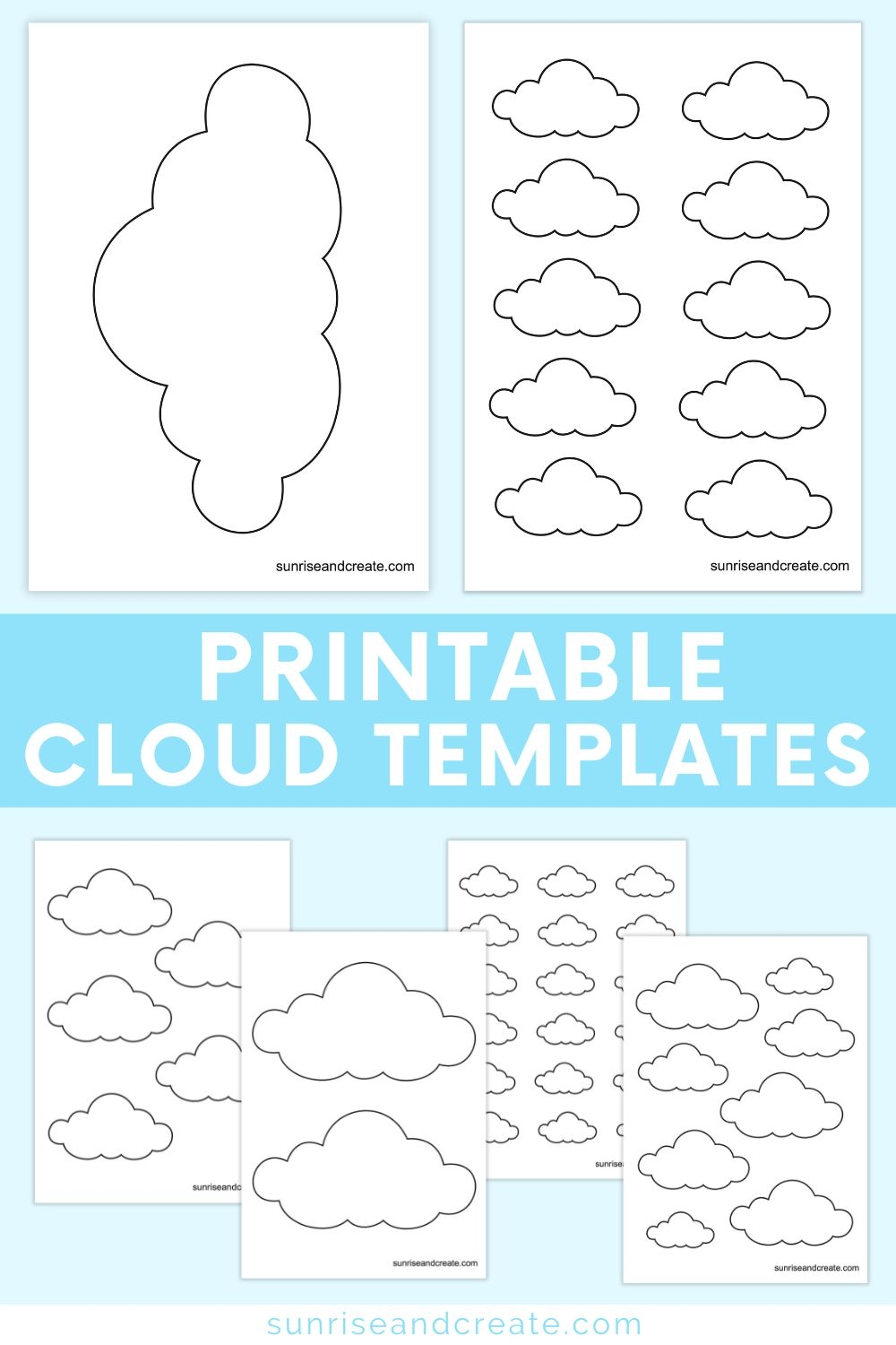 Free Printable Large Cloud Template