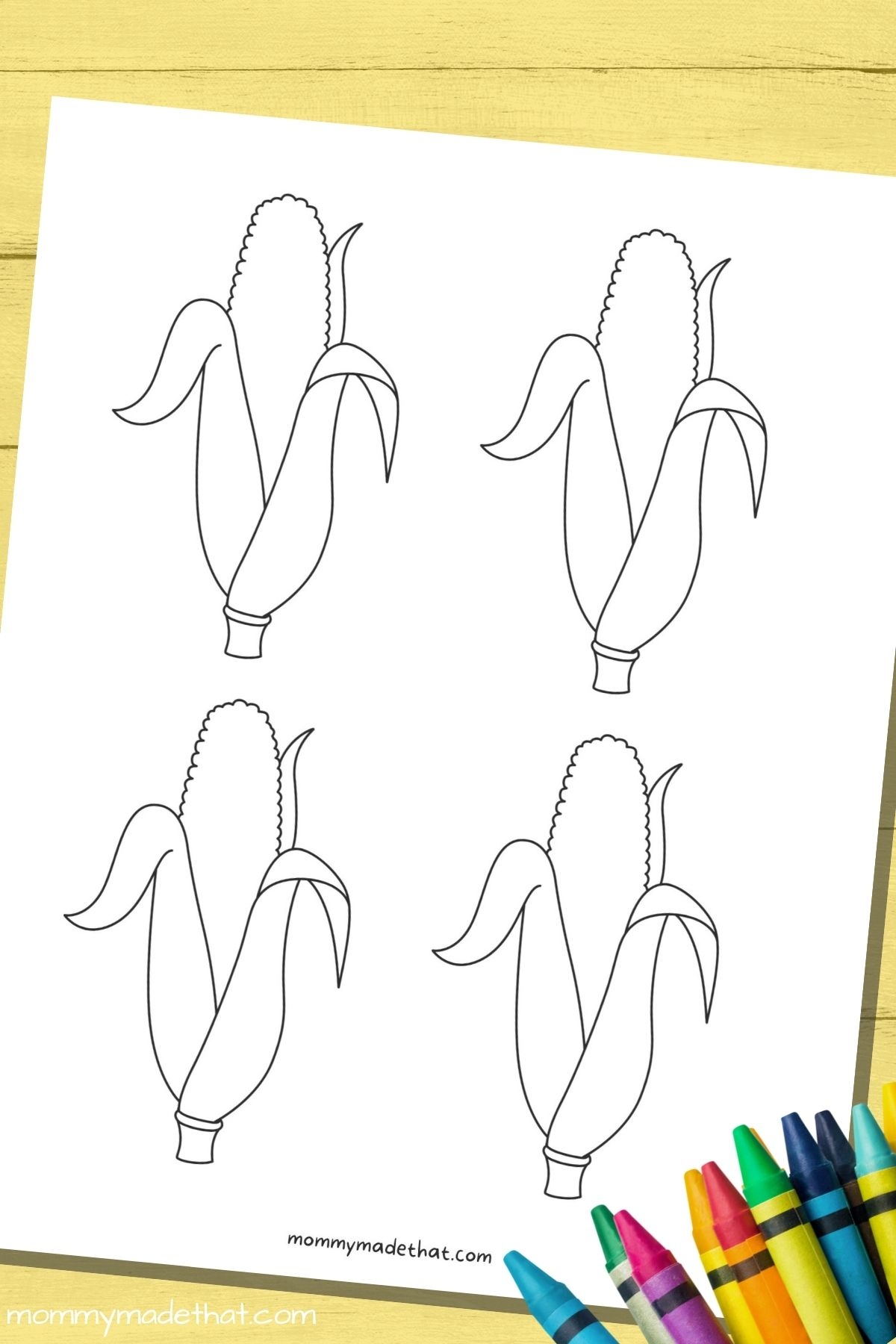 Corn Cob Printable Template