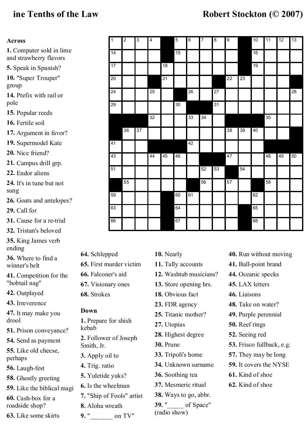 Free Printable Crossword Puzzles English Download Free Printable 
