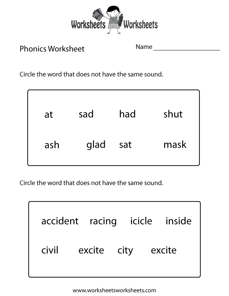 1st Grade Printable Worksheets Phonics