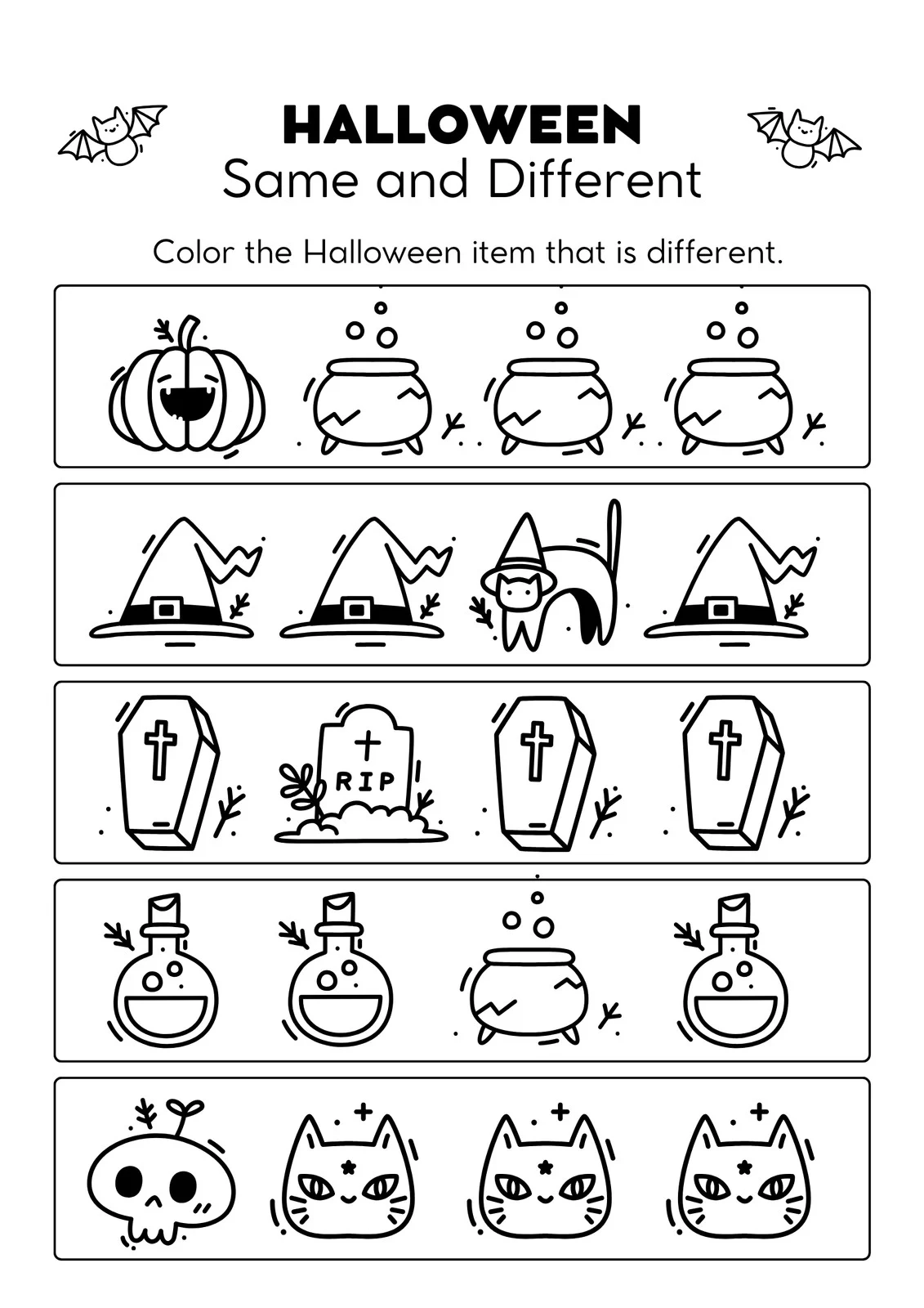Halloween Activity Sheets Printable