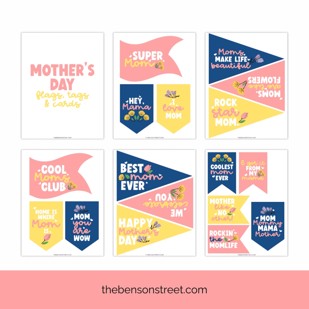 Free Printable Mother s Day Tags Cards And Flags The Benson Street