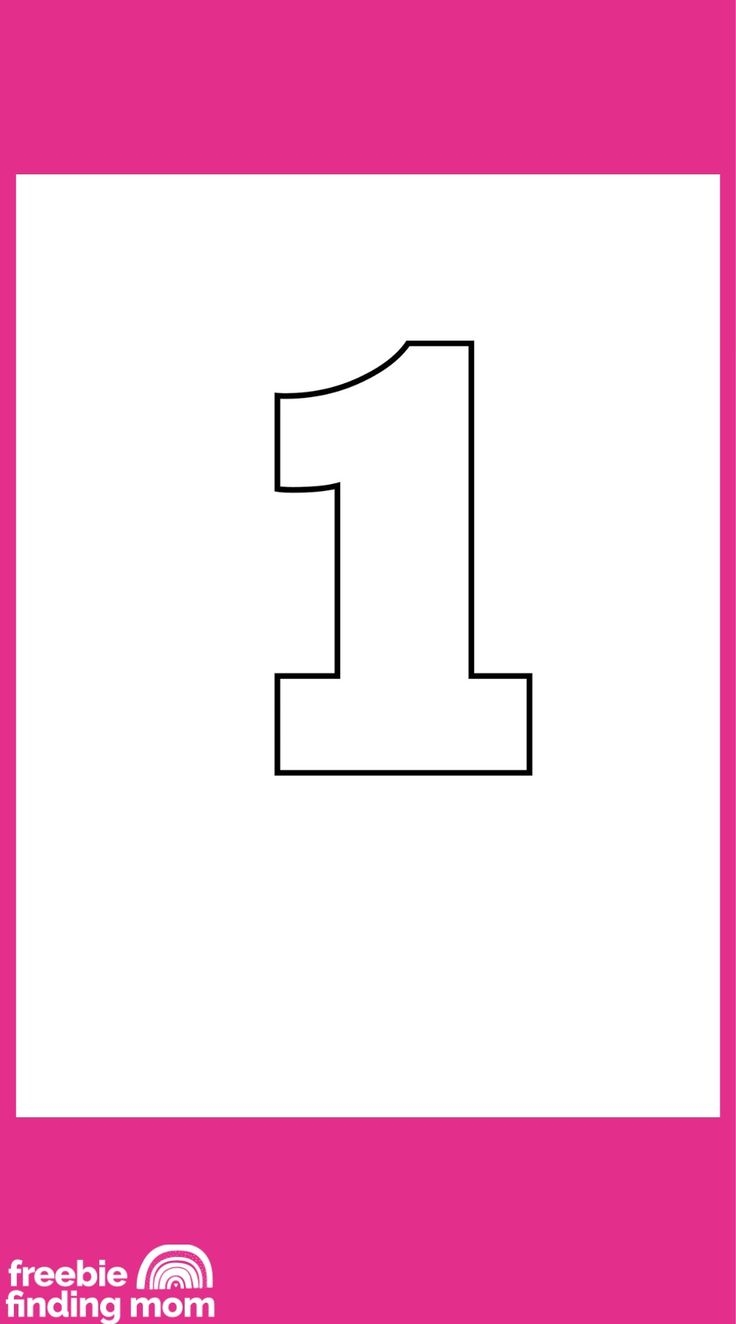 Printable Number One Template
