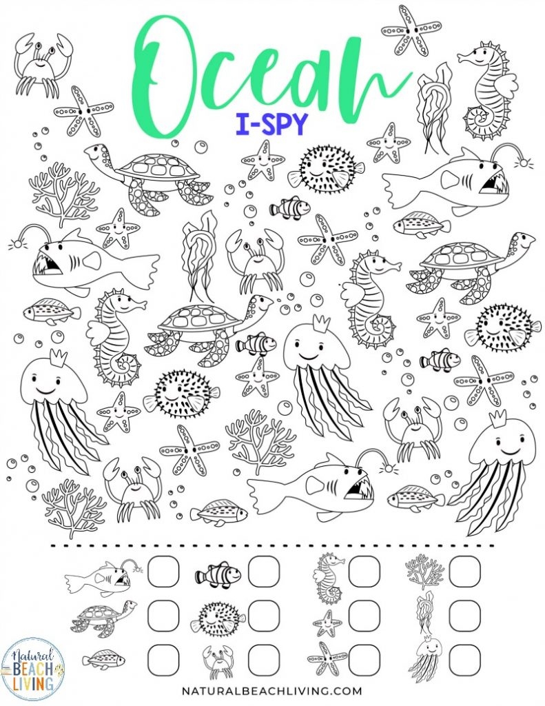 Free Printable Preschool Ocean Worksheets