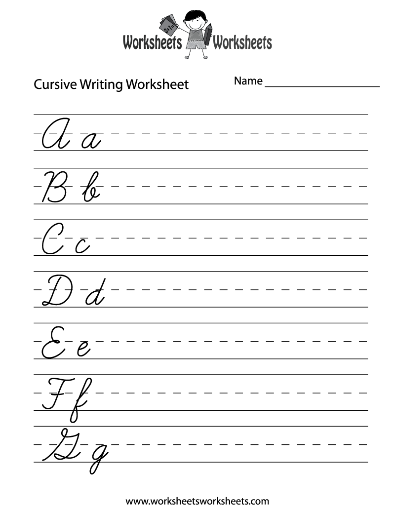 Free Printable Practice Cursive Writing Worksheet Worksheets Library