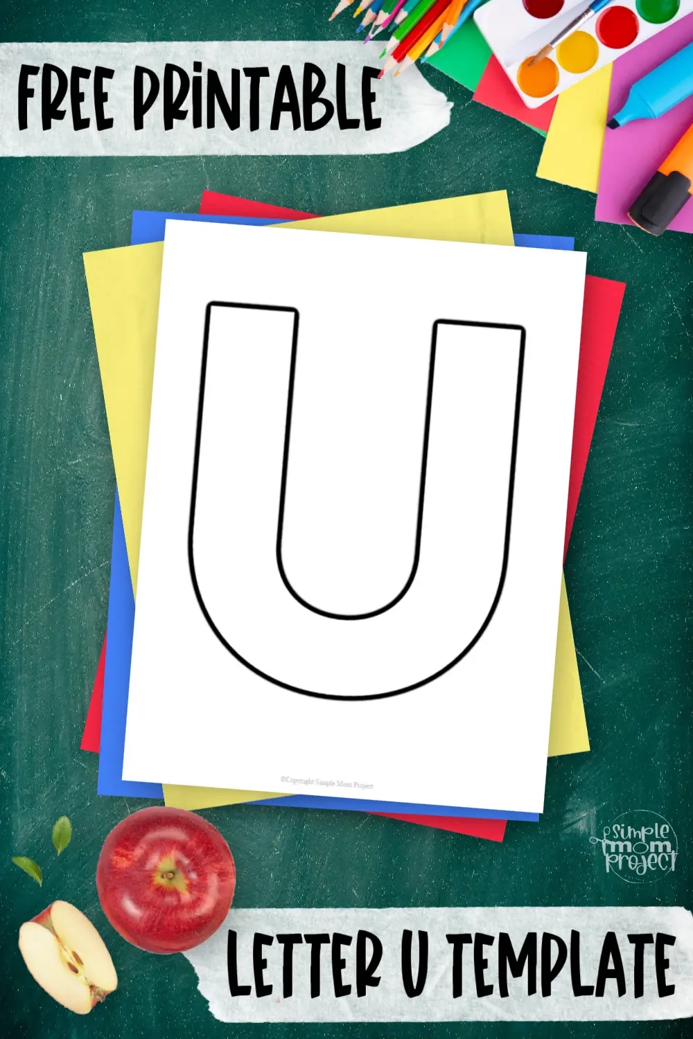 Letter U Template Printable