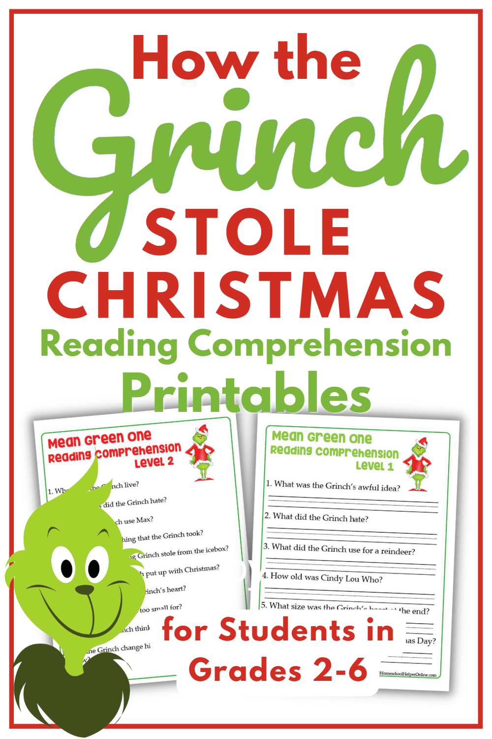 Grinch Printable Worksheets