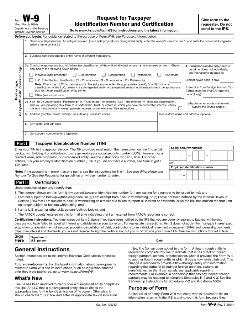 Guide To Filling Out The W 9 Form BurgerPrints