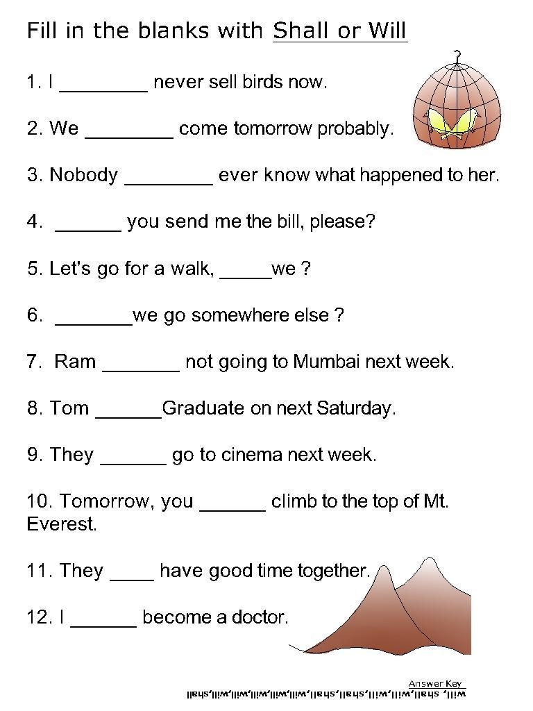 Helping Verb Worksheets For Will Shall Worksheets Library