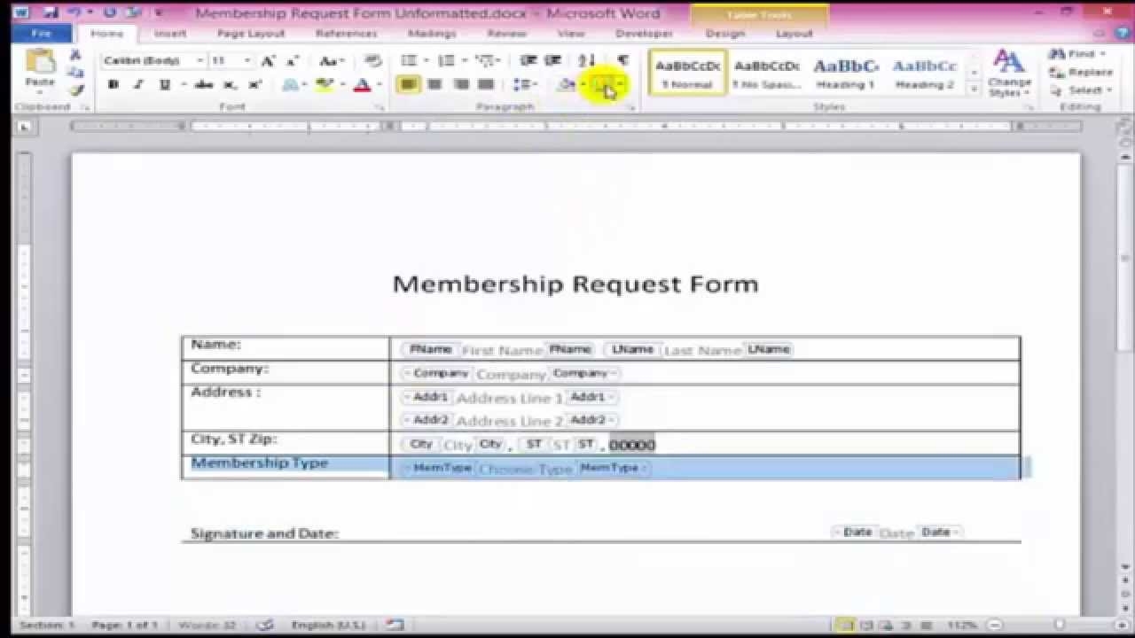 How To Create Fillable Forms In Word