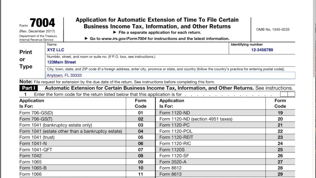 How To File An LLC Tax Extension Form 7004 Bette Hochberger CPA CGMA