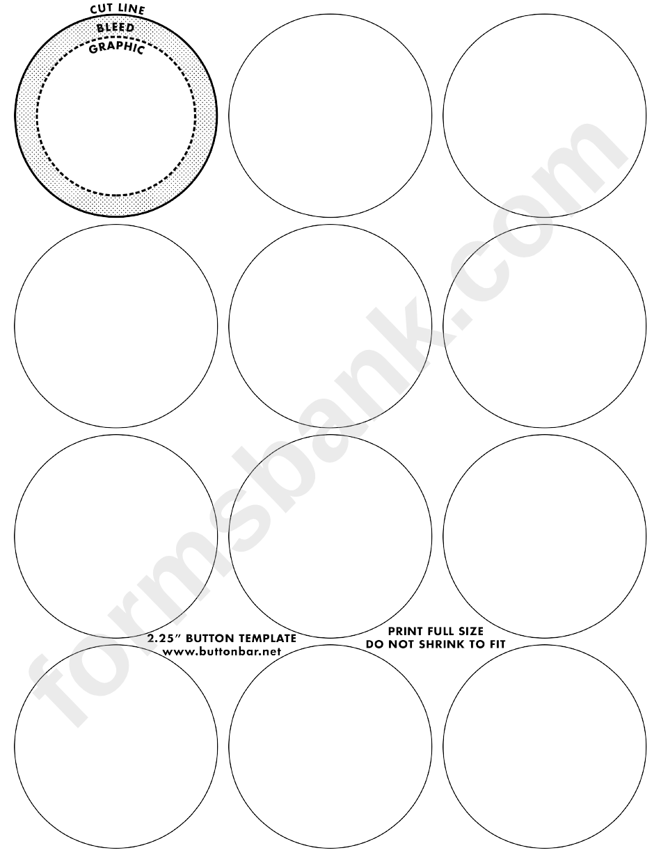 Button Template Printable