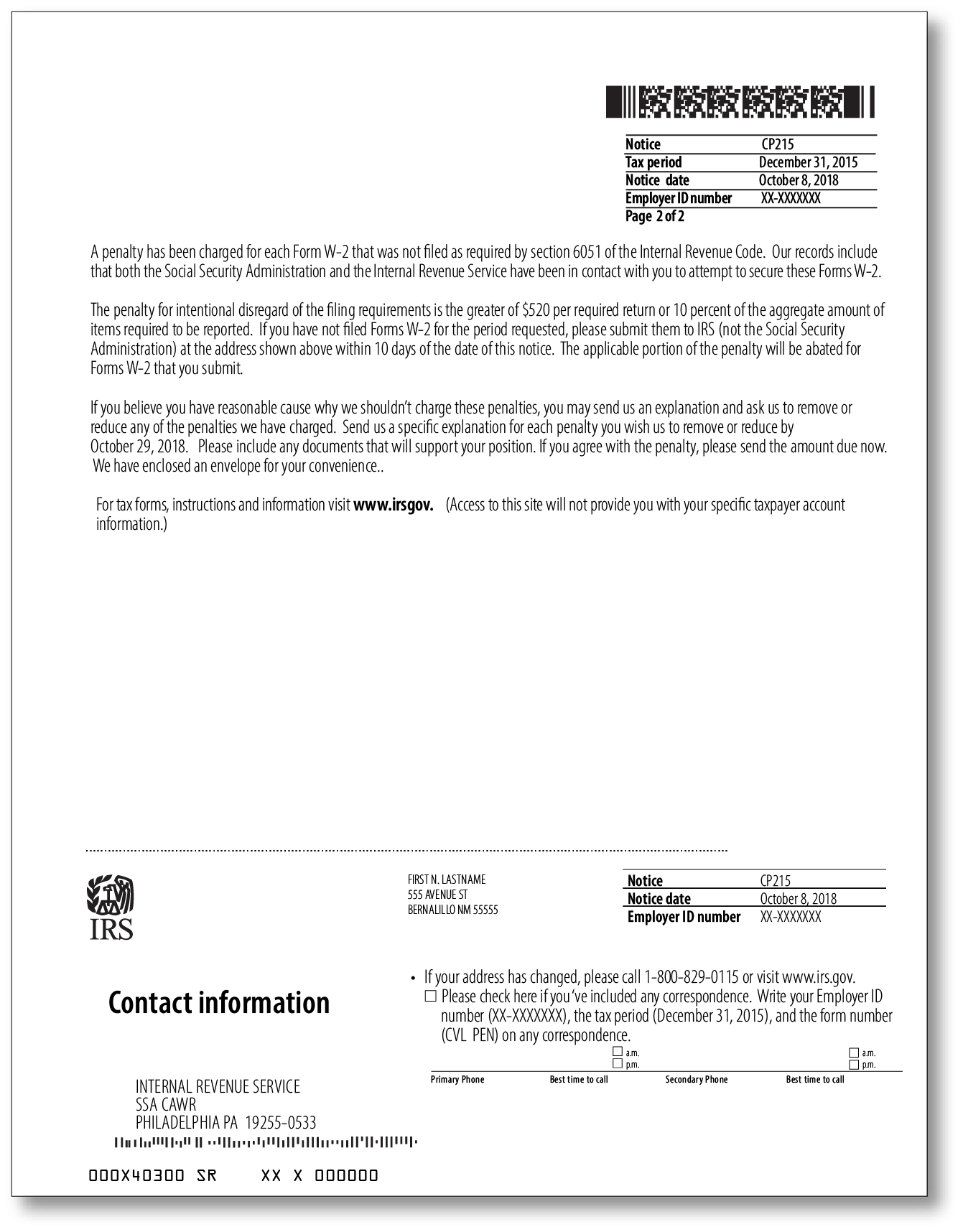 Irs Tax Form Cvl Pen
