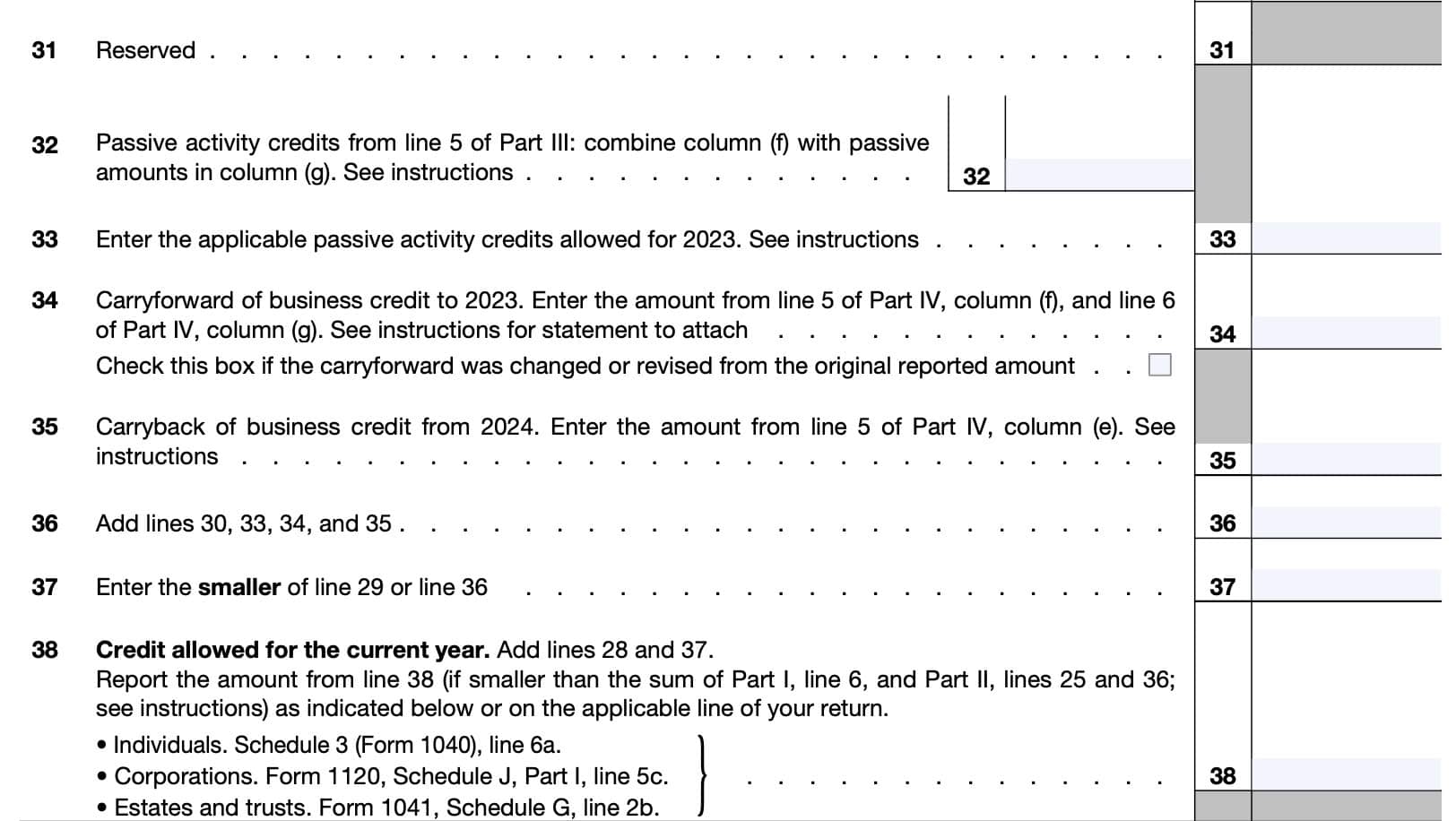 Irs Form 3800 Instructions 2024