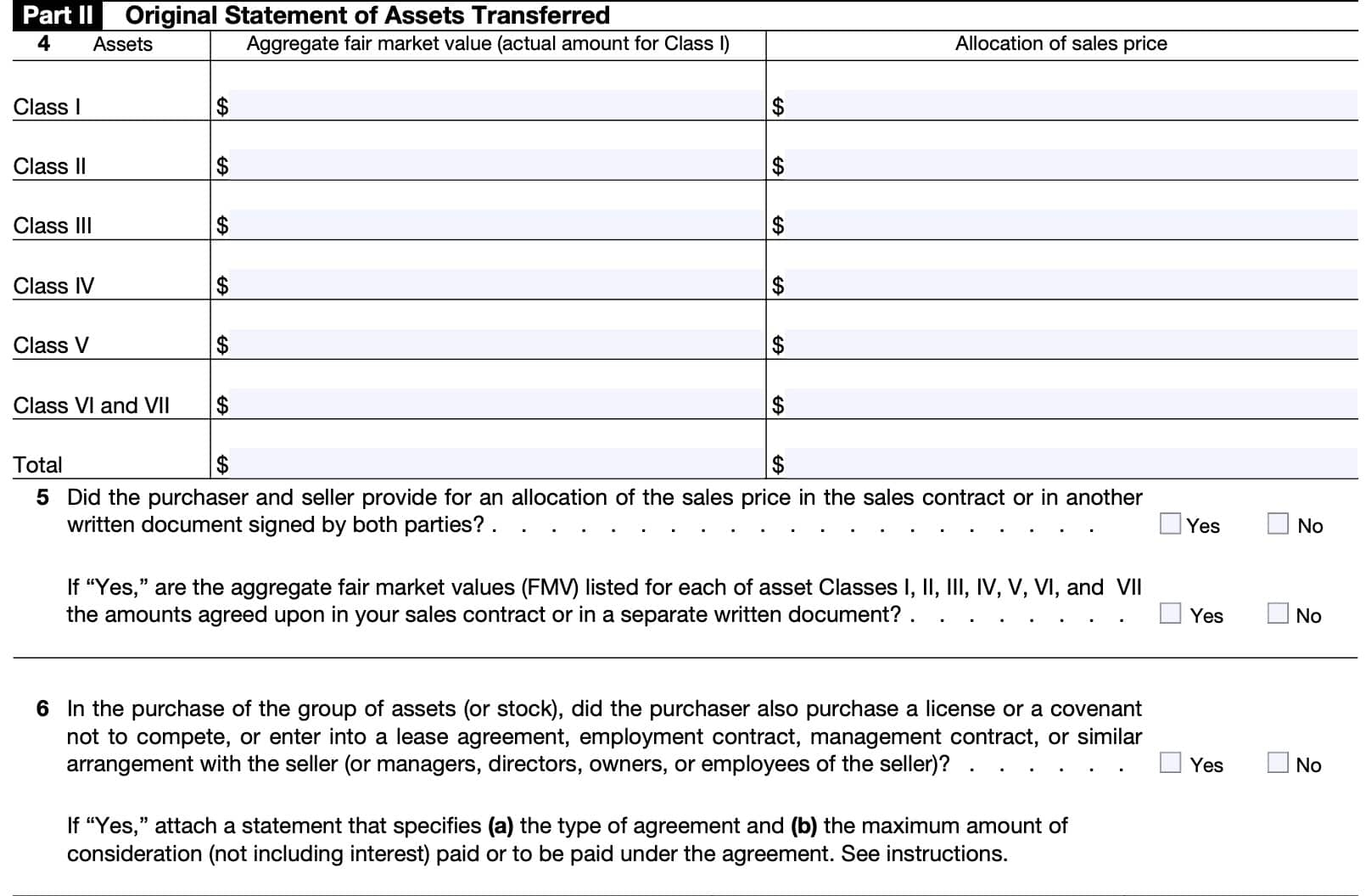 Irs Form 8594 Instructions Pdf
