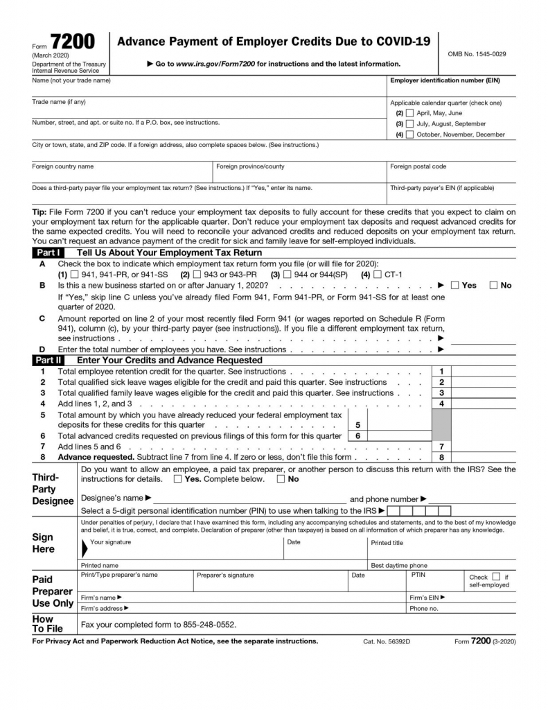 IRS Issues Form 7200 Albin Randall And Bennett