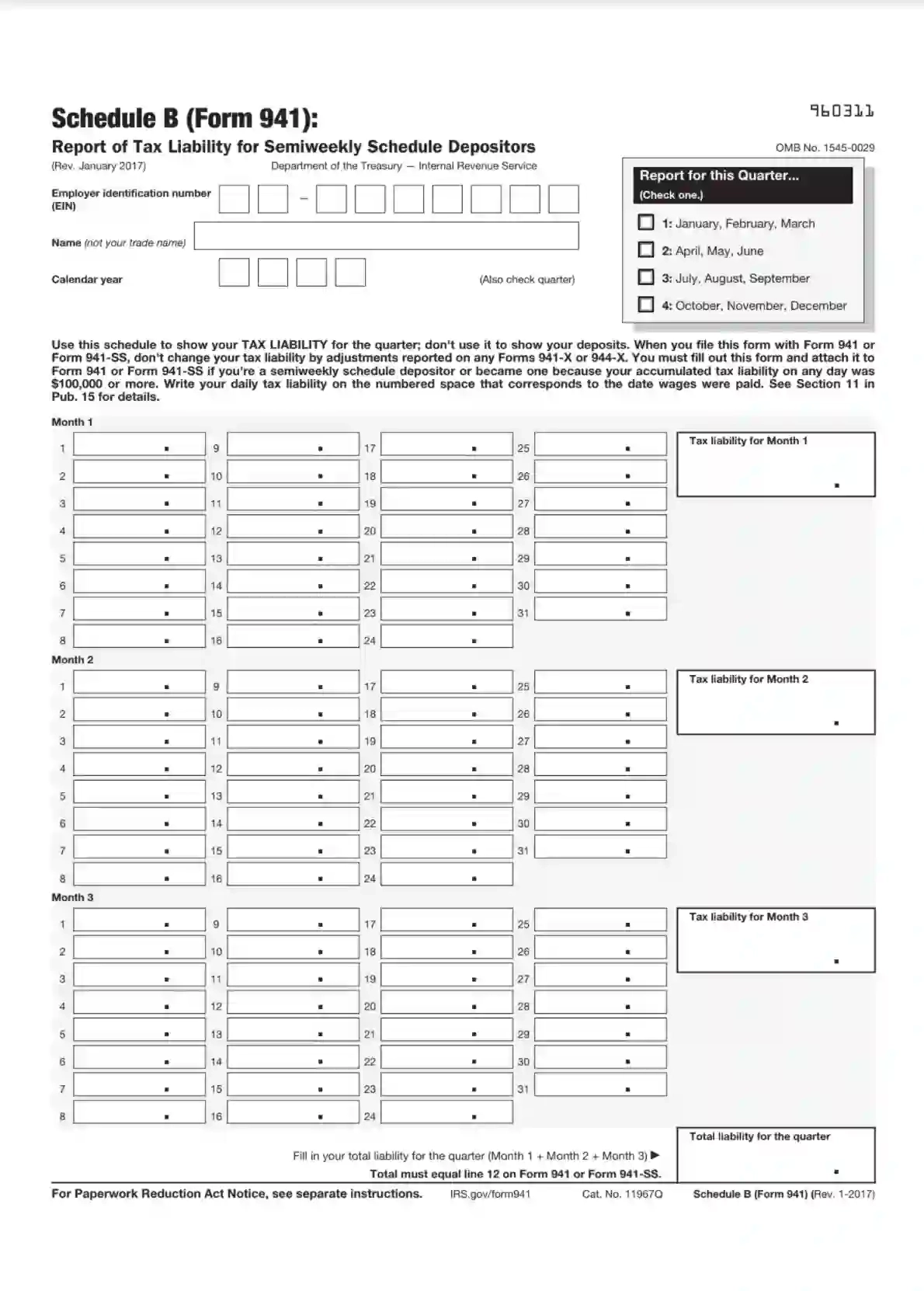IRS Schedule B Form 941 Fill Out Printable PDF Forms Online