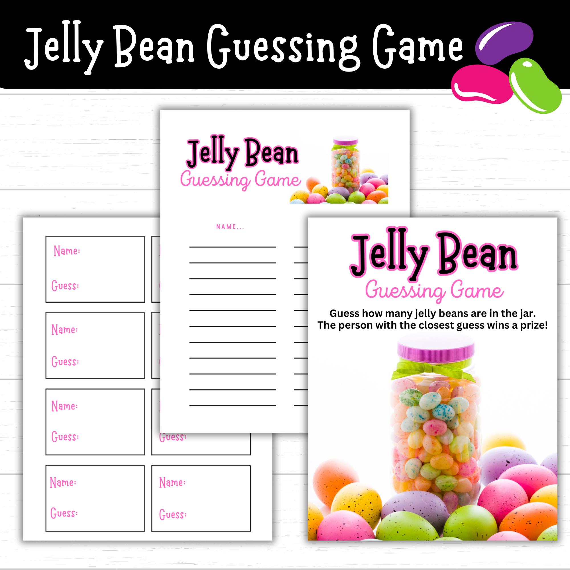 Jelly Bean Guessing Game Printable Mom Wife Busy Life 