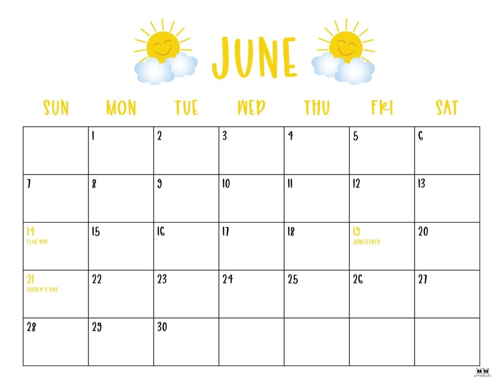2026 June Calendar Printable