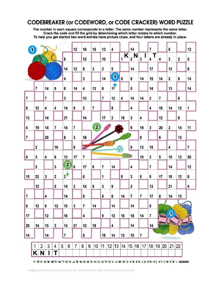 Codeword Puzzles Printable Free