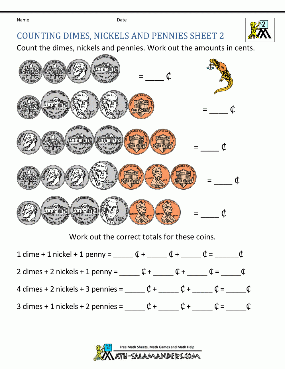 Printable Math Worksheets Free 2nd Grade