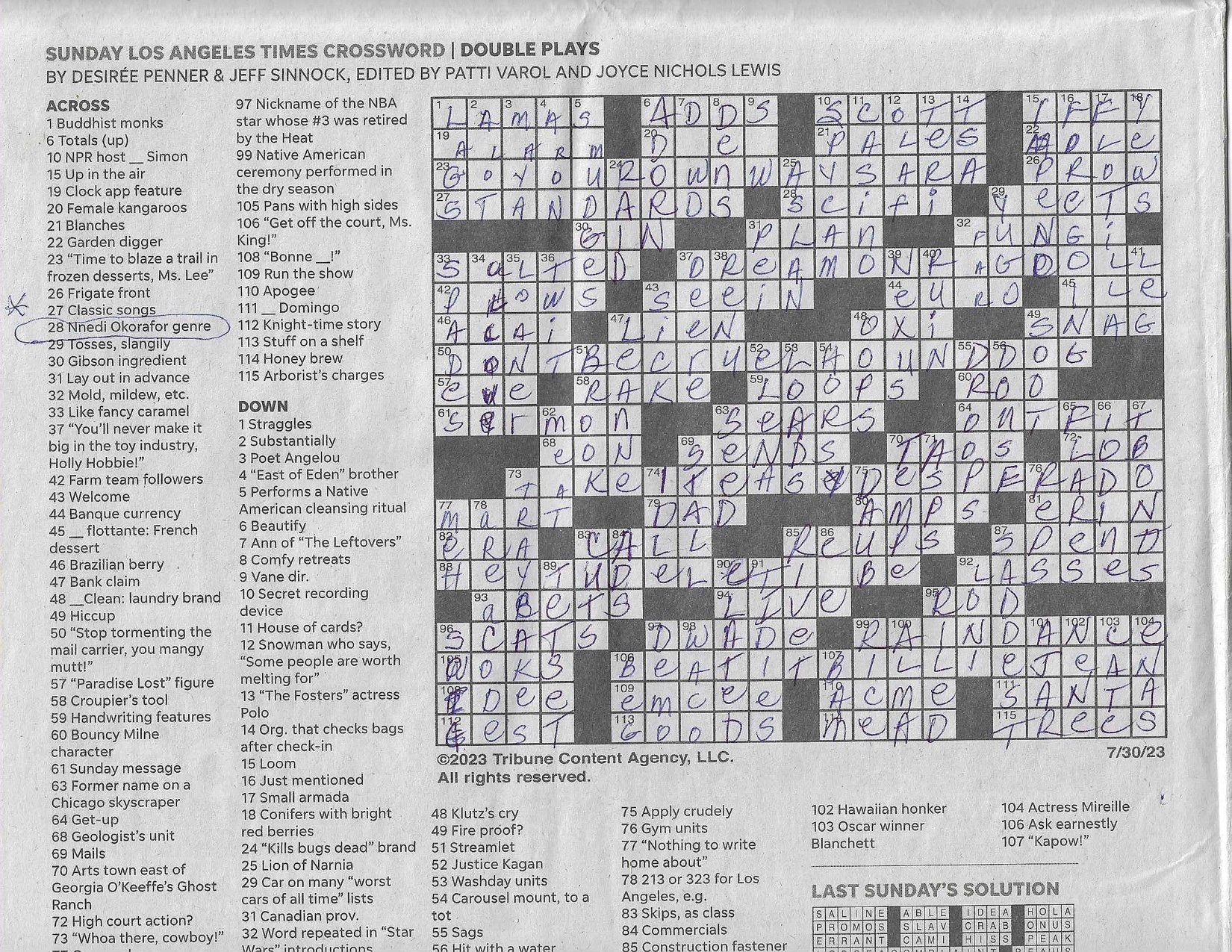 Printable Crossword Puzzles Los Angeles Times