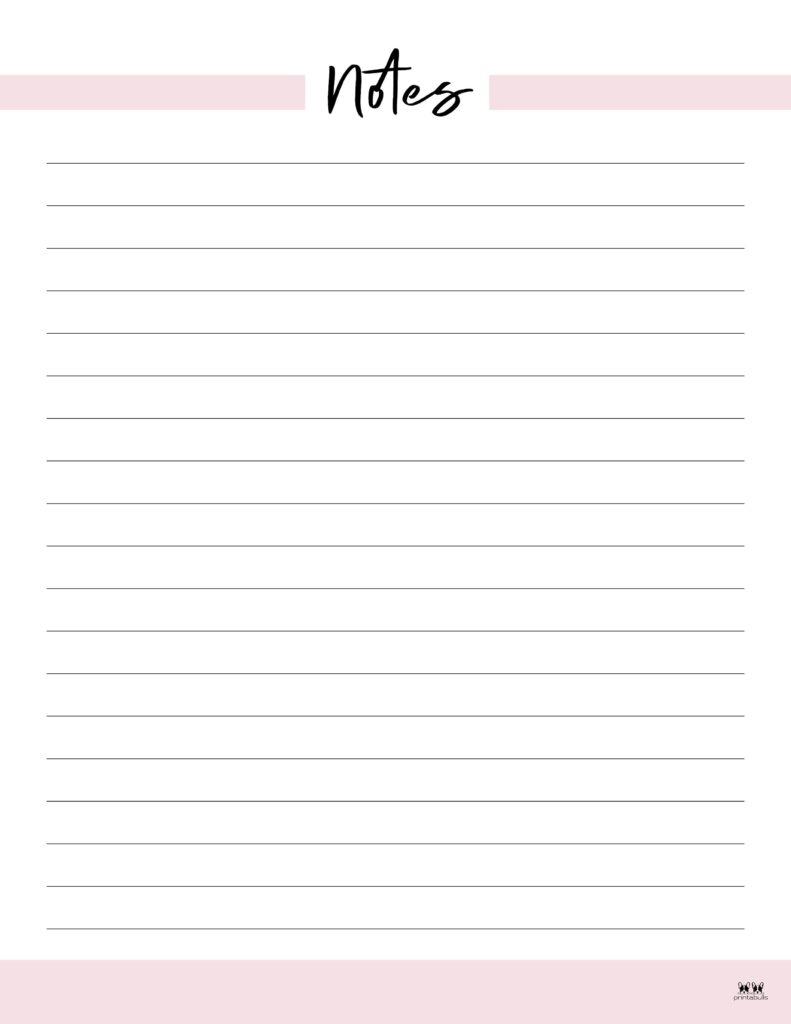 Note Template Printable