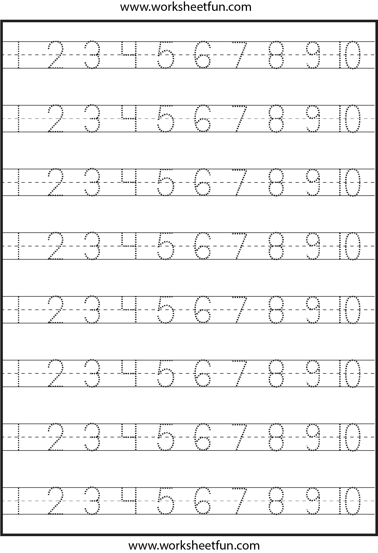 Number Tracing 1 10 Worksheet FREE Printable Worksheets 