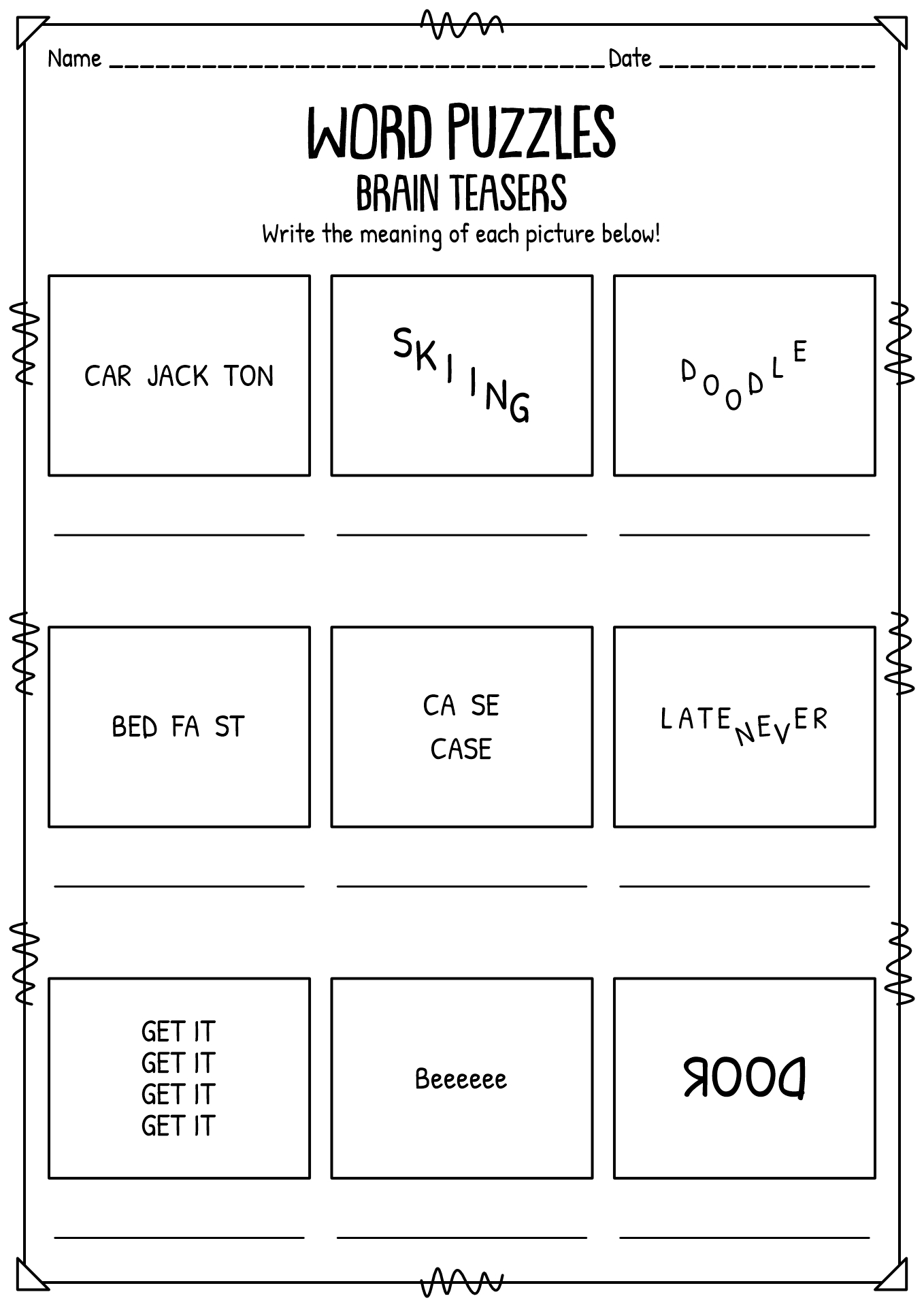Our Adult Brain Teasers Will Challenge You Worksheets Library