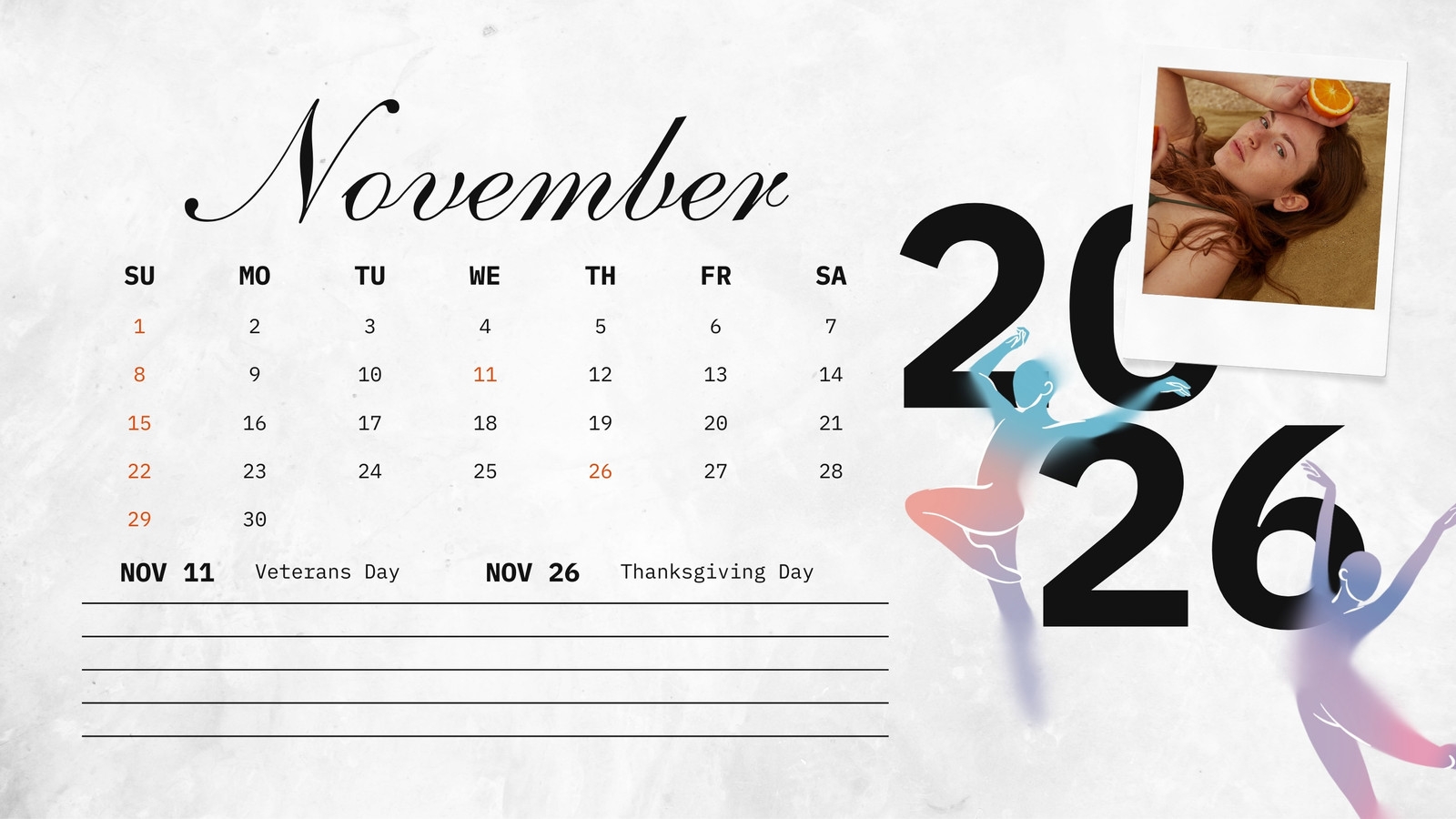 Page 5 Free Printable Customizable Photo Calendar Templates 