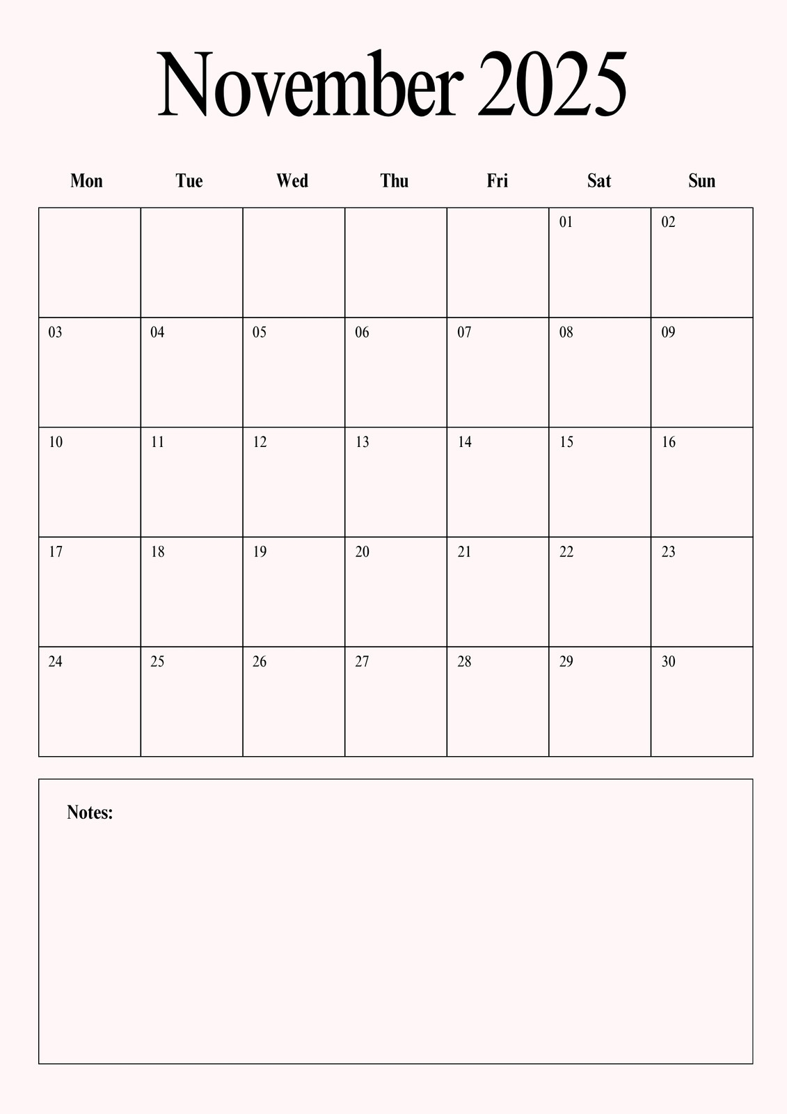 Page 6 Free And Customizable November Templates