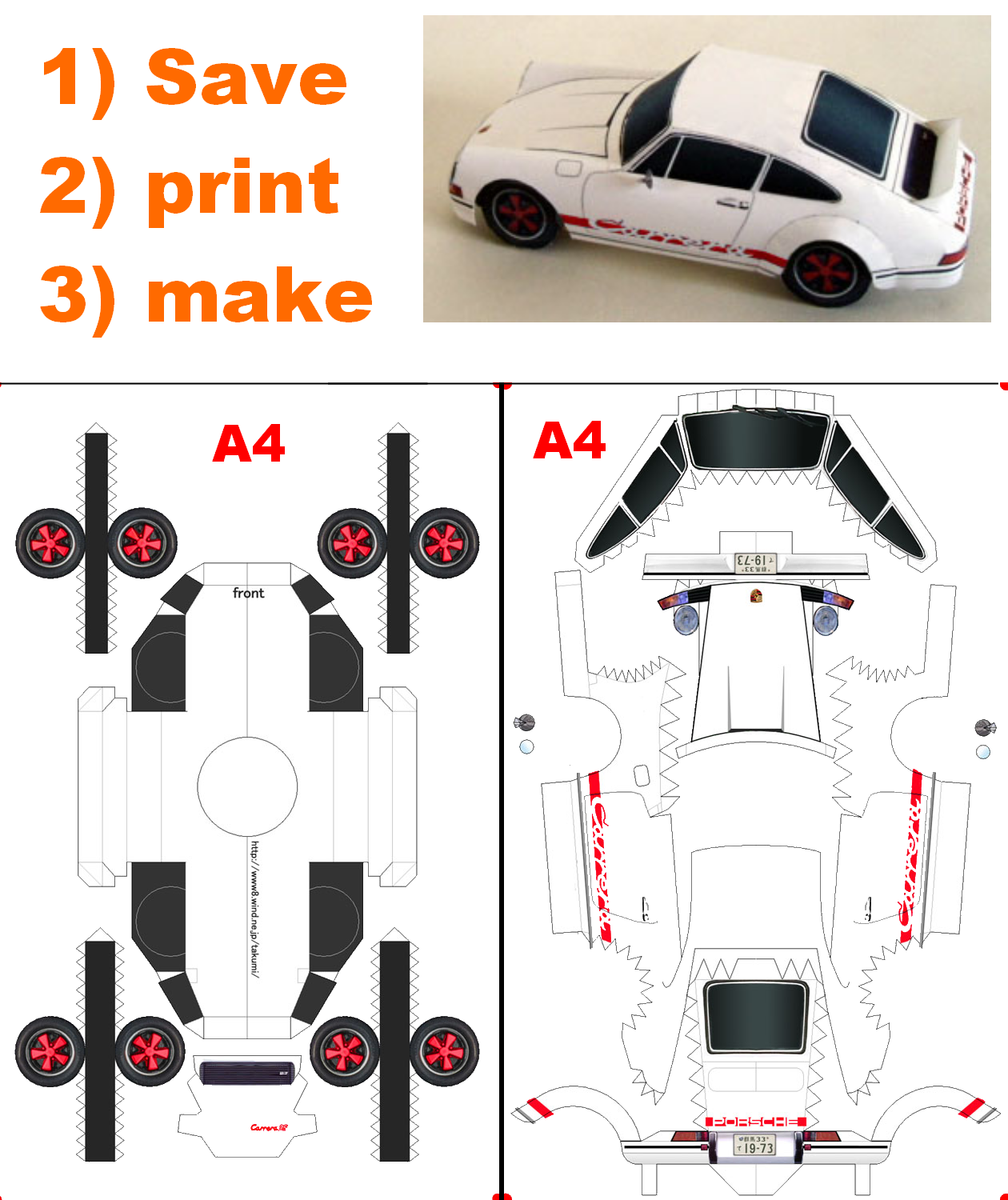 Paper 3d Car