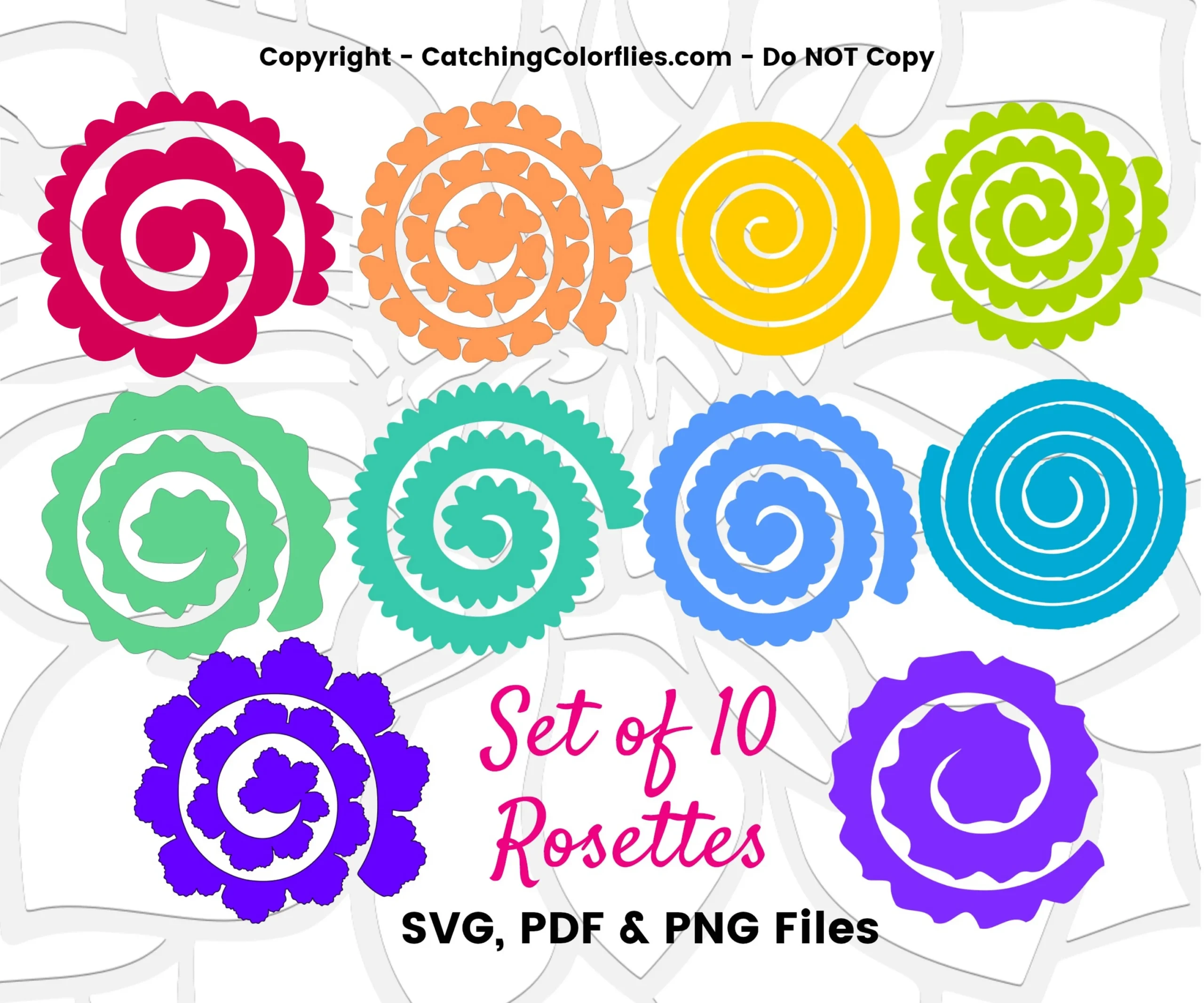 Printable Spiral Flower Template