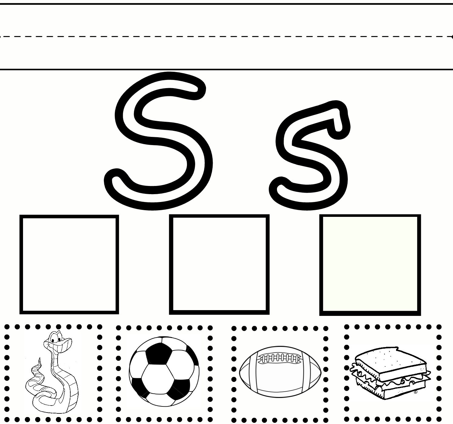Letter S Printable Worksheets Preschool