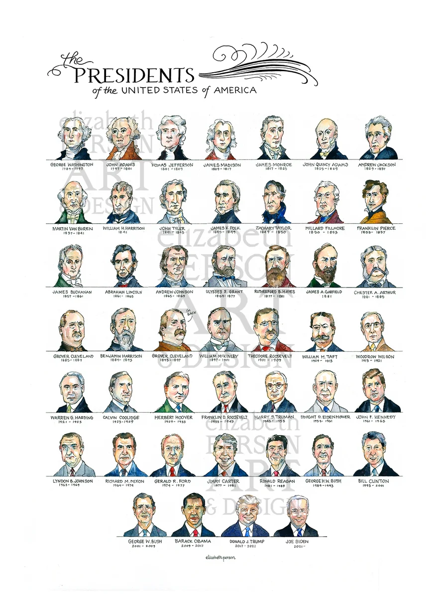 Presidents Art Print