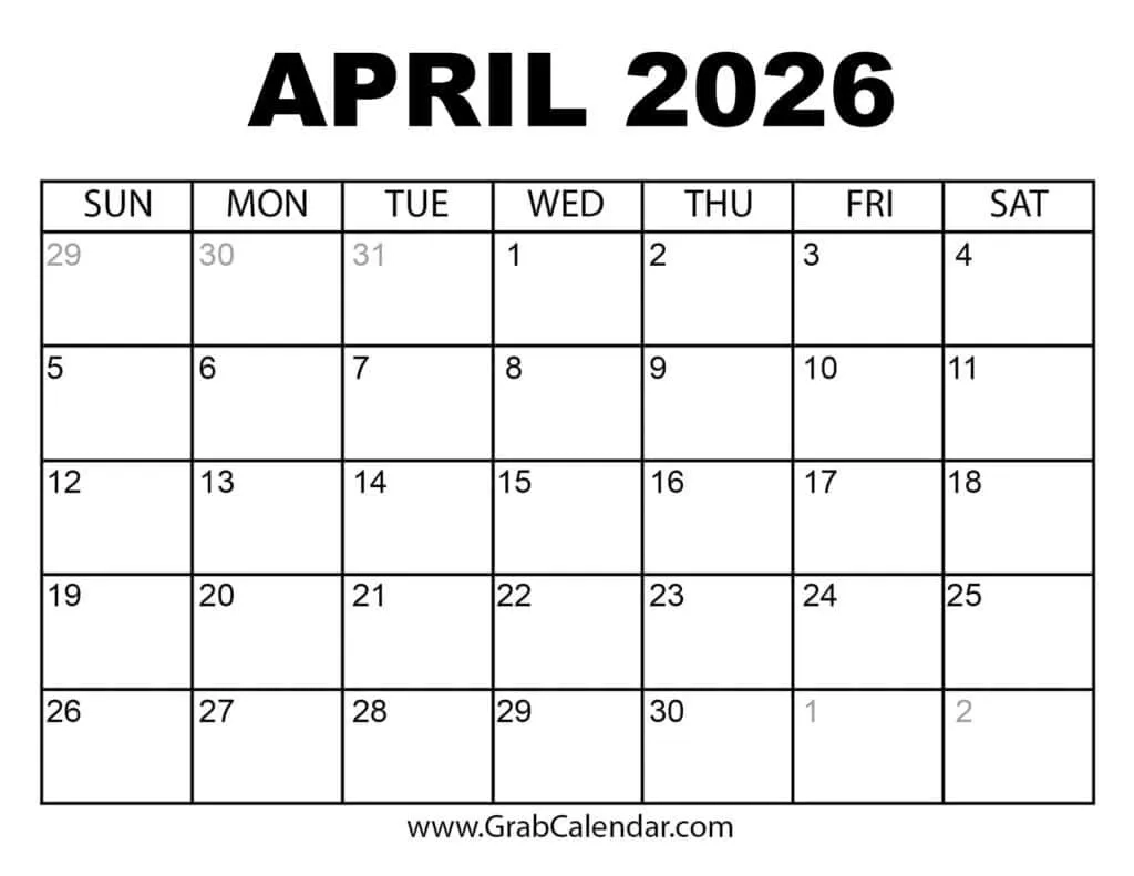 Lent Calendar 2026 Printable