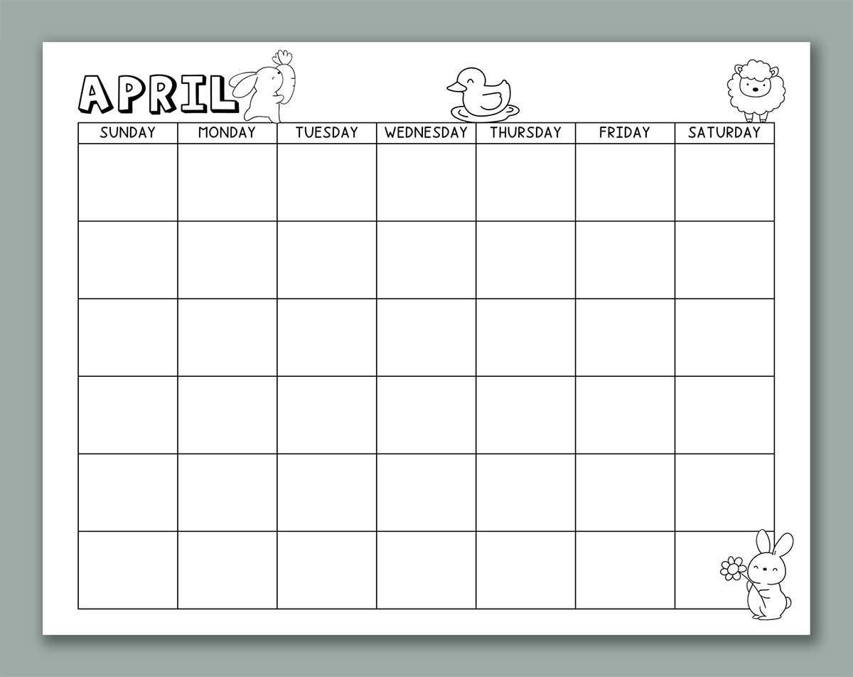 Free Printable Preschool Calendar Template