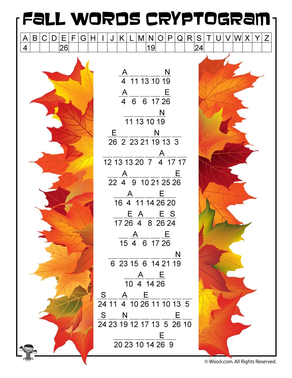 Fall Puzzles Printable