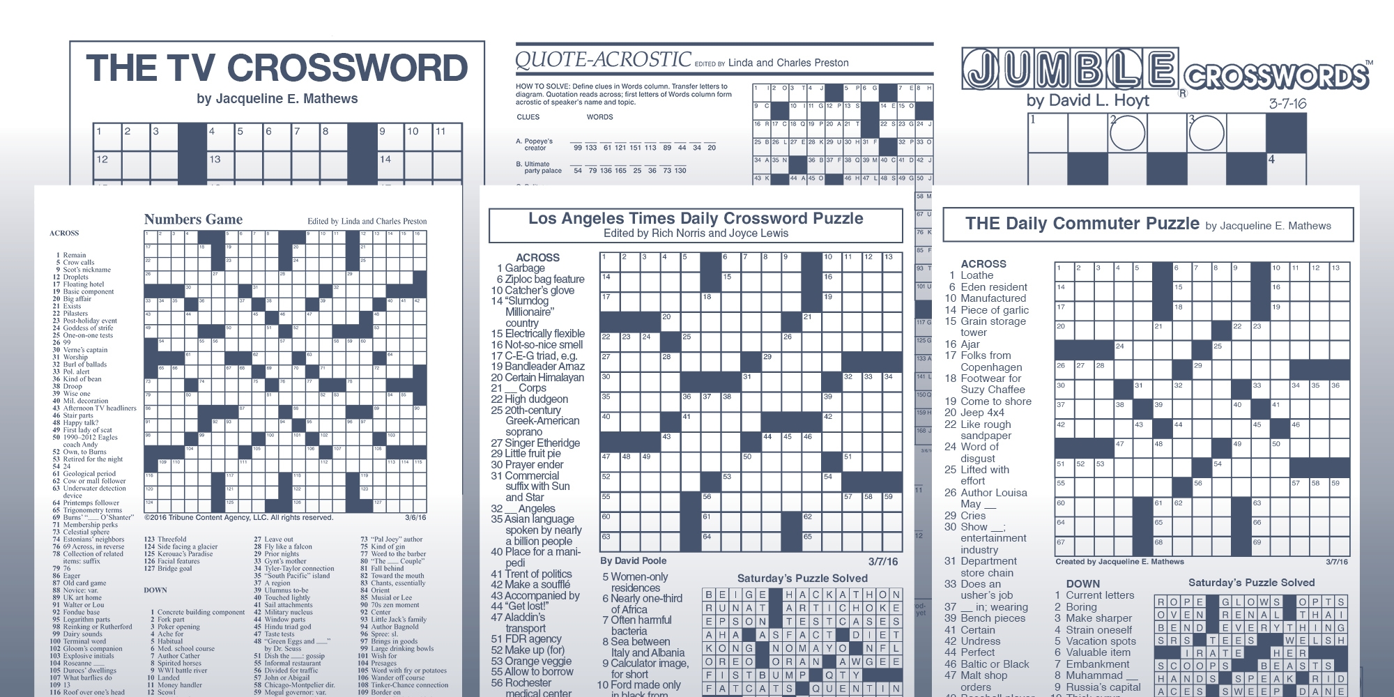 La Times Printable Daily Crossword Puzzles
