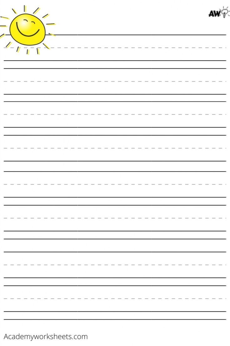 1st Grade Lined Paper Printable