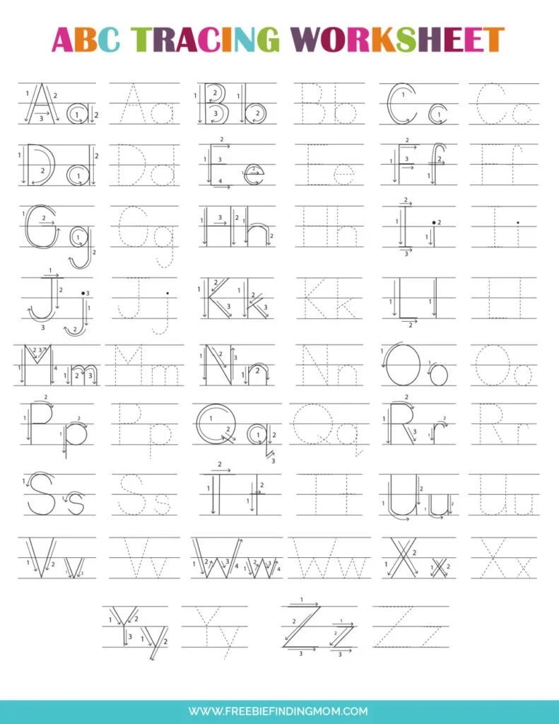 Pre K Worksheets Printable Abc