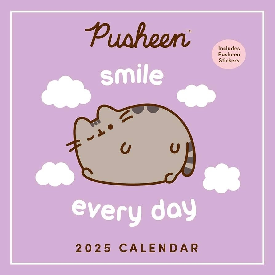 Pusheen 2025 Wall Calendar Smile Every Day Belton Claire 