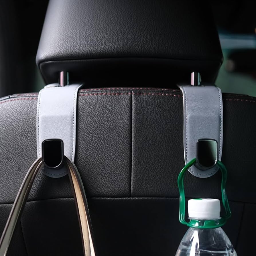 Qirc Auto Haken 2 St ck Leder Auto Aufbewahrung Organizer Taschenhaken Universal Auto R cksitz Kopfst tzen Aufh nger Zum Aufh ngen Von Taschen 