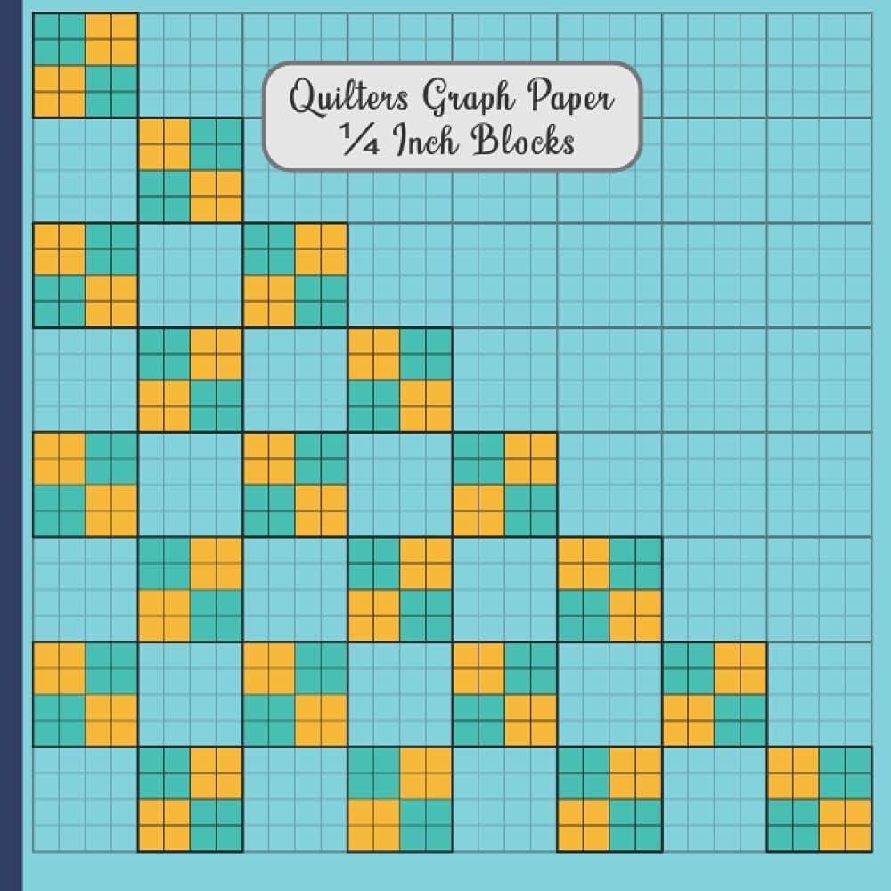 Quilters Graph Paper Single Sided Pages 8 x8 Square Divided Into 1 4 Squares Ideal For Quilt Design Layouts Nollik Gemma Amazon de Books