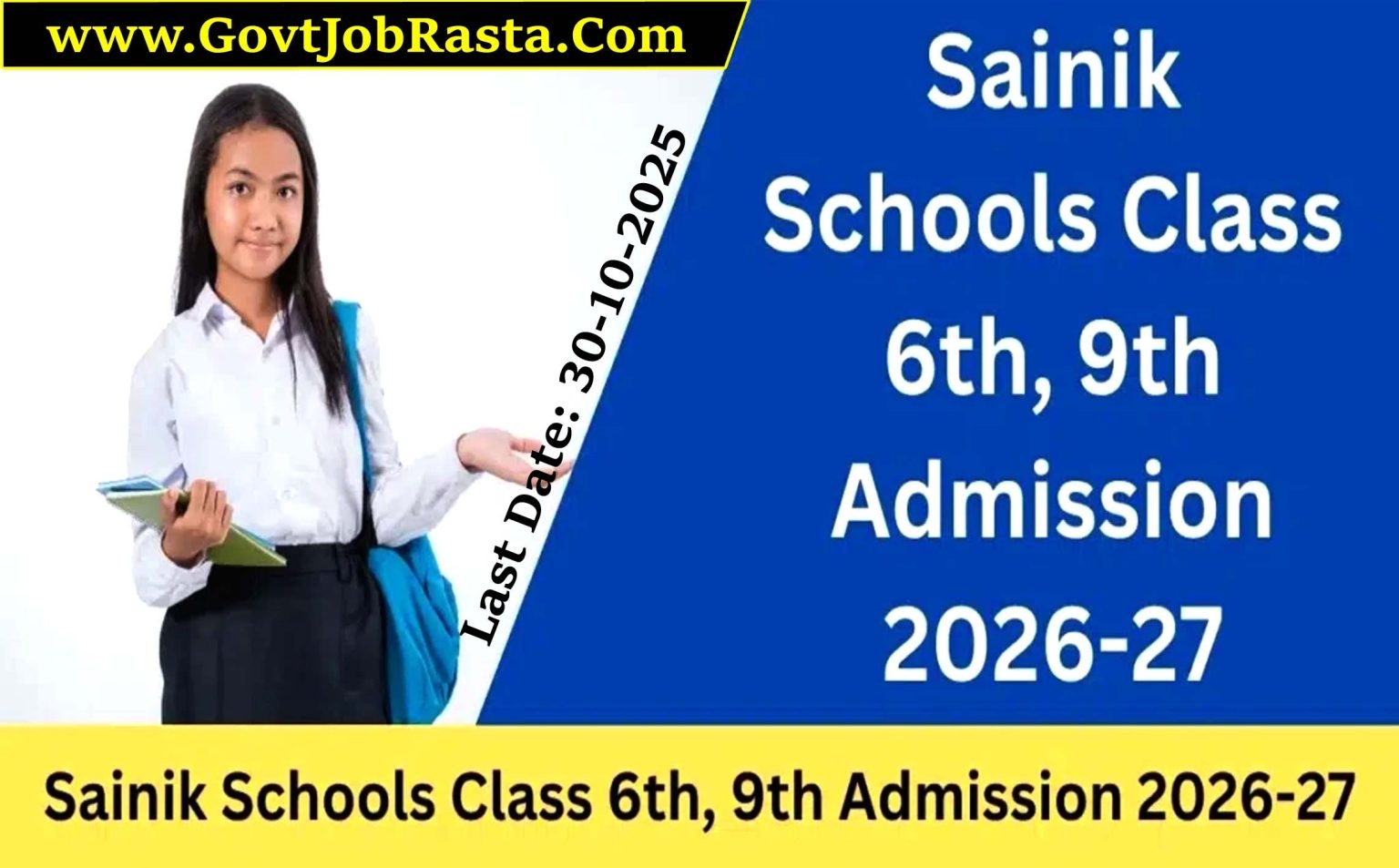 Sainik School Class 6 Admission Form 2025