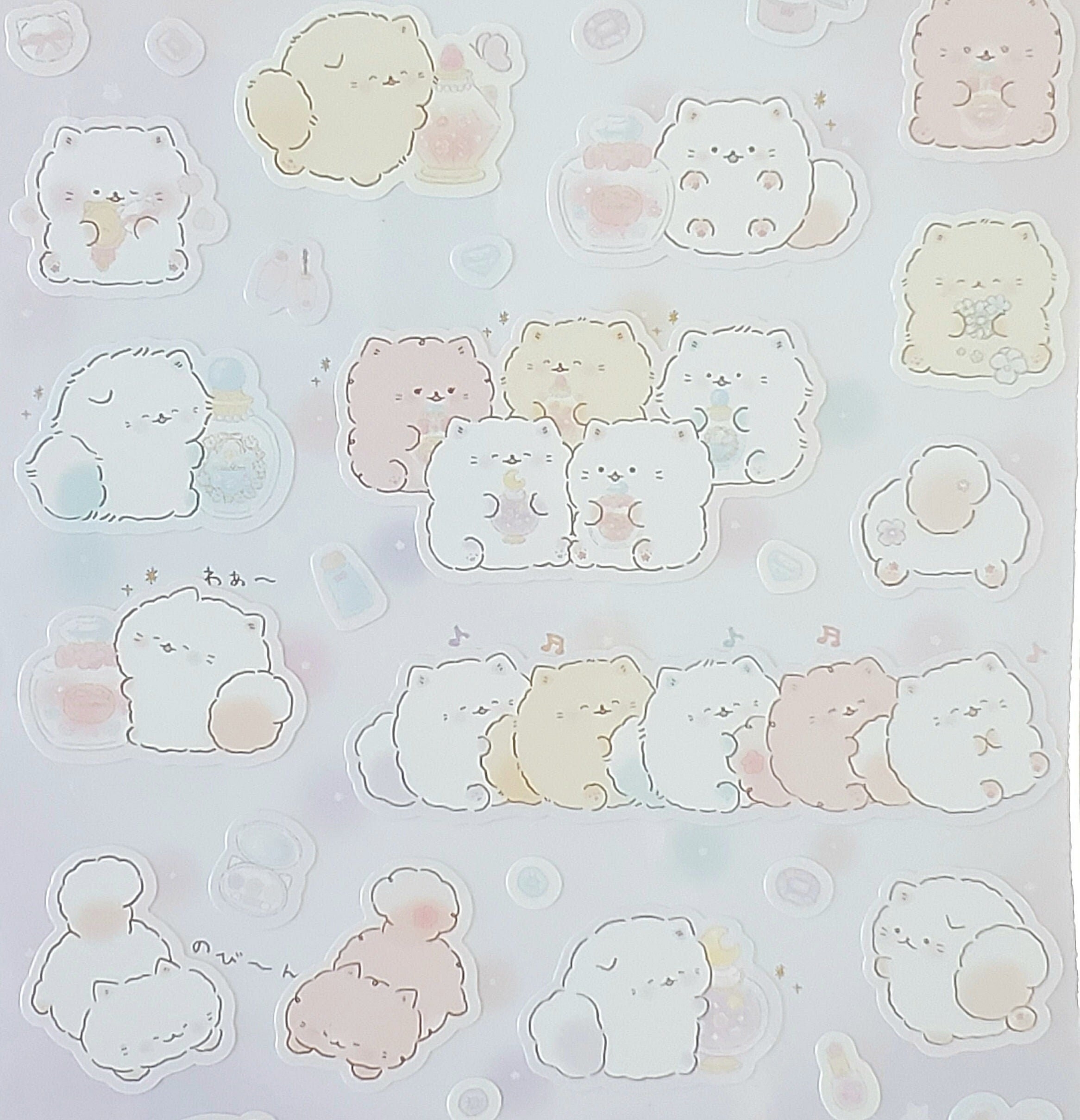 San x Funwari Necolon Cat Stickers Kawaii Collectible Japan Etsy